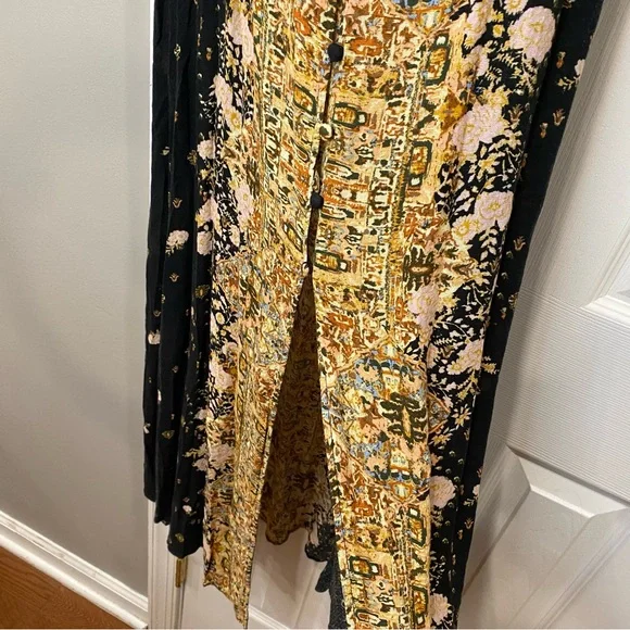 Free People Intimately Morning Song Printed Maxi Slip Dress Women Large Tank Top - Picture 4 of 12